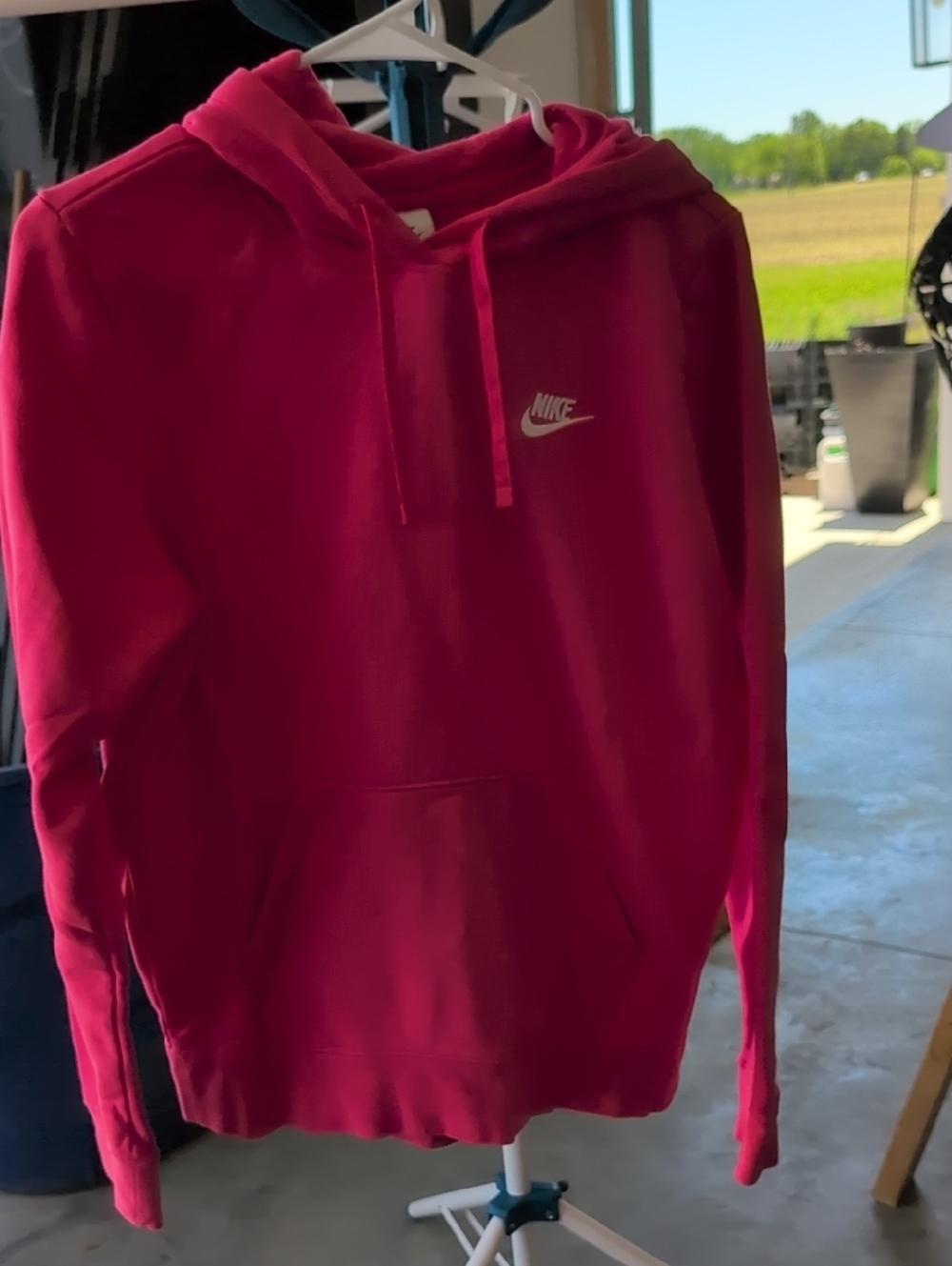 Nike Pink Hoodie with White Swoosh